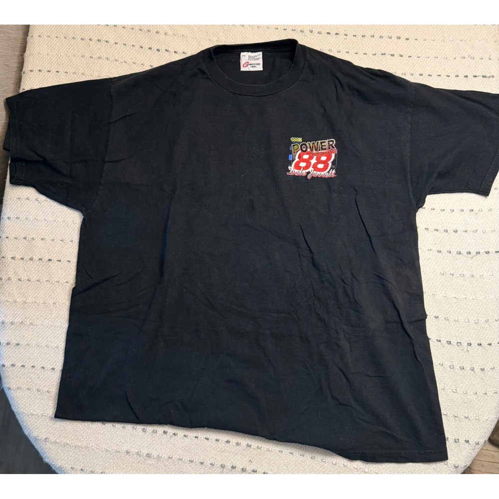 Vintage Dale Jarrett NASCAR T-Shirt 88 Power Performance Ford Taurus Black 2XL